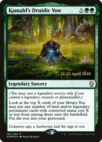 Kamahl's Druidic Vow  (Prerelease) [Dominaria Prerelease Promos]