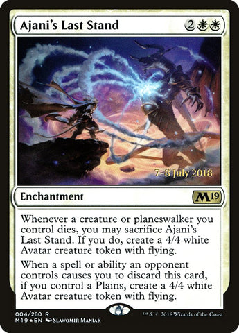 Ajani's Last Stand  (Prerelease) [Core Set 2019 Prerelease Promos]