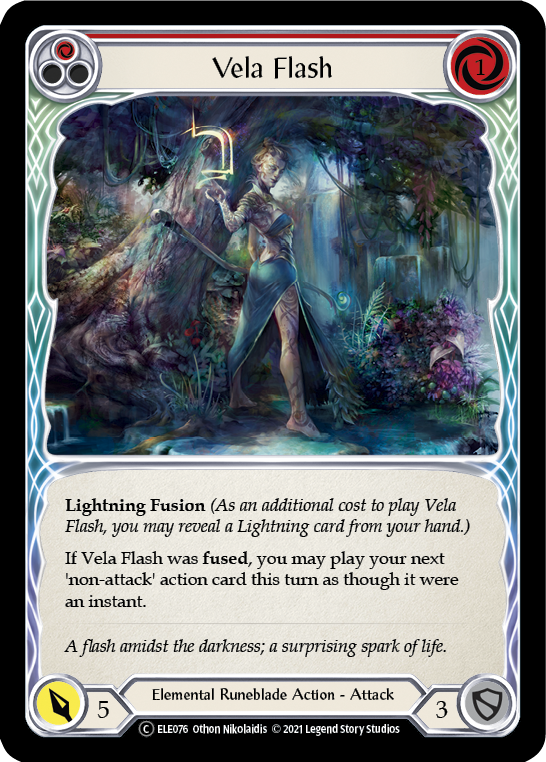 Vela Flash (Red) [U-ELE076] Unlimited Rainbow Foil