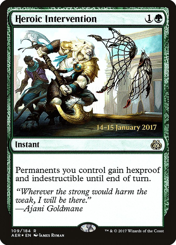 Intervention héroïque (Avant-première) [Aether Revolt Prerelease Promos] 