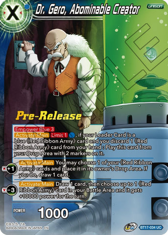 Dr. Gero, Abominable Creator (BT17-034) [Promociones de presentación de Ultimate Squad] 