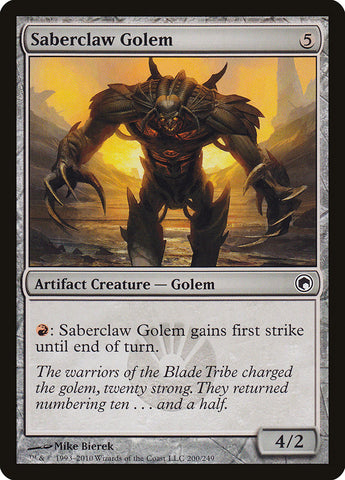 Gólem garra de sable [Cicatrices de Mirrodin] 