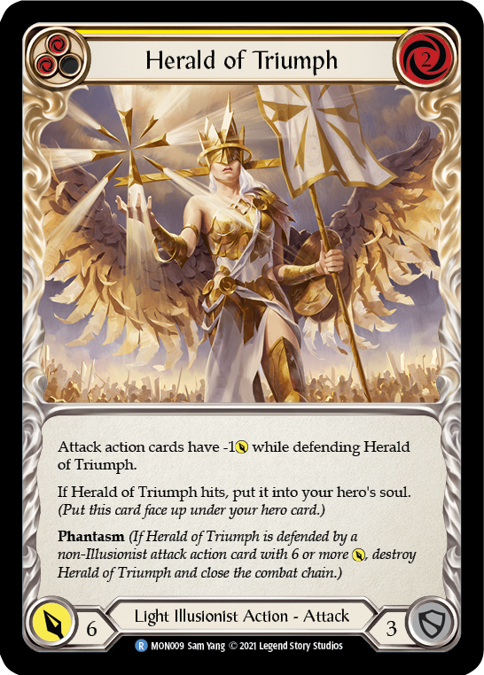Herald of Triumph (amarillo) [MON009-RF] 1.ª edición Lámina arcoíris 