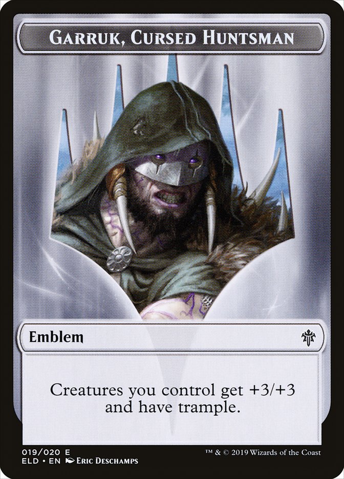 Garruk, Emblema del Cazador Maldito [Fichas del Trono de Eldraine] 