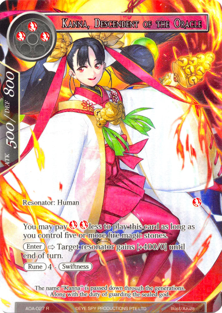 Kanna, Descendent of the Oracle (Full Art) (AOA-027) [Awakening of the Ancients]