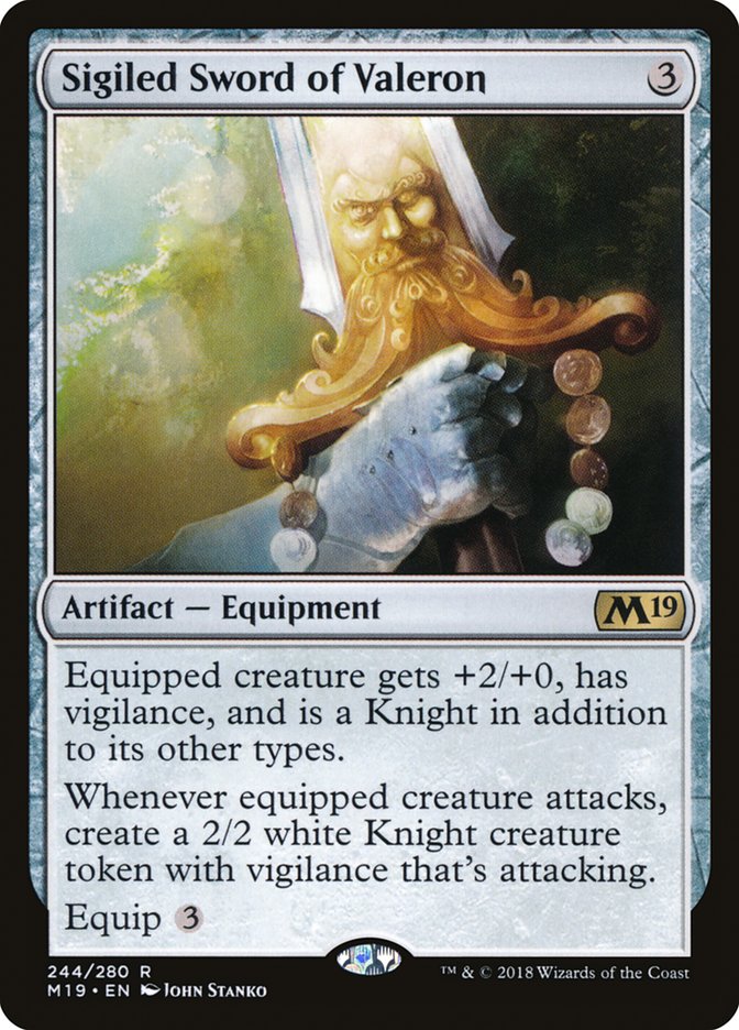 Espada sigilada de Valeron [Core Set 2019]