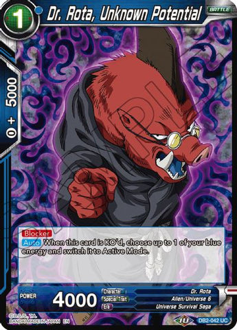 Dr. Rota, Unknown Potential (Reprint) (DB2-042) [Battle Evolution Booster]