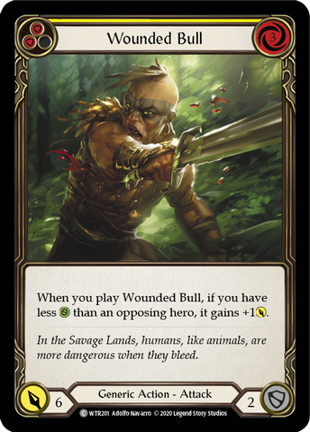 Wounded Bull (Yellow) [U-WTR201] Unlimited Rainbow Foil