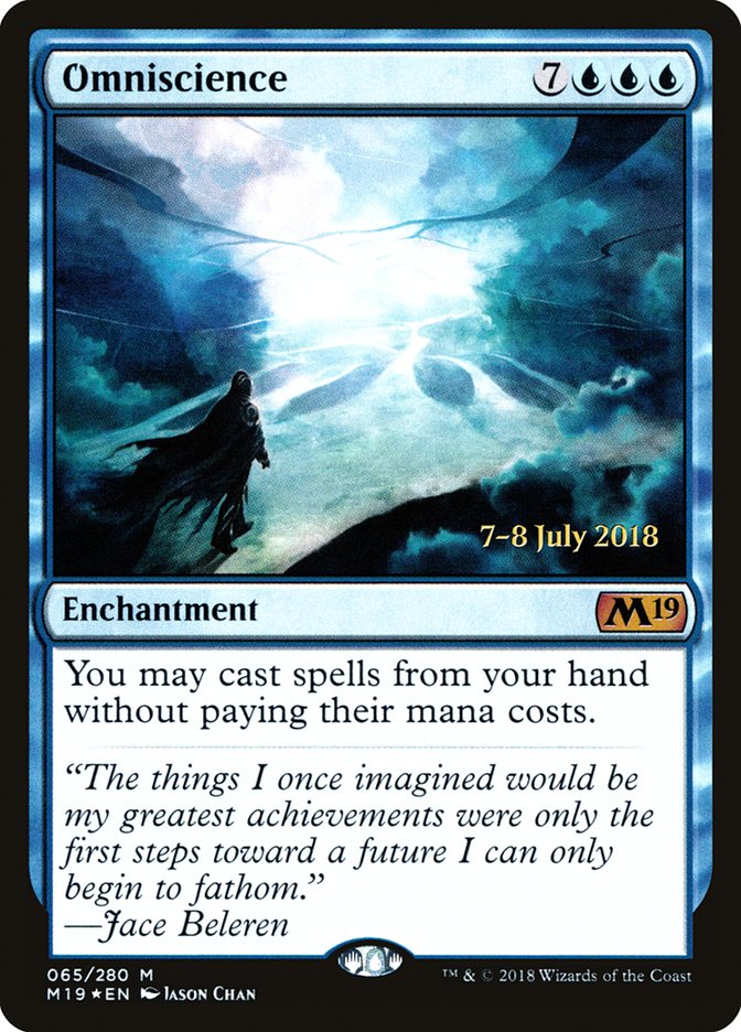 Omniscience  (Prerelease) [Core Set 2019 Prerelease Promos]