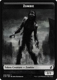 Zombie (010) // Zombie (011) Token de doble cara [Tokens de Commander 2019]