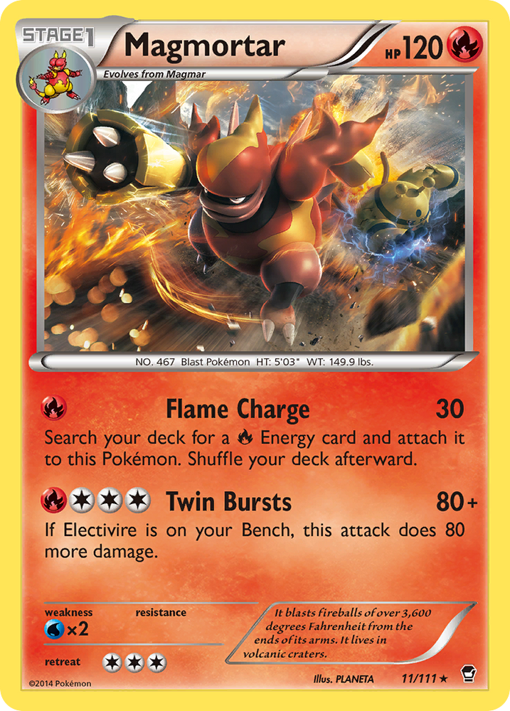 Magmortar (11/111) [XY: Puños furiosos] 