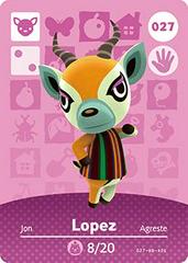 Lopez #027 [Animal Crossing Series 1] - Amiibo Cards