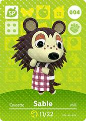 Sable #004 [Animal Crossing Series 1] - Amiibo Cards