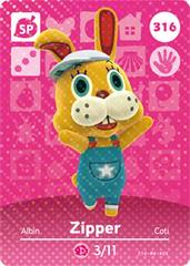 Zipper #316 [Animal Crossing Series 4] - Amiibo Cards