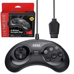 Retro-Bit Sega 6 Button Arcade Pad [Black] - Sega Genesis