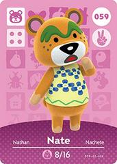 Nate #059 [Animal Crossing Series 1] - Amiibo Cards