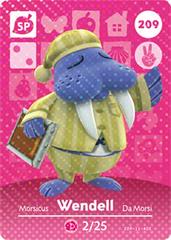 Wendell #209 [Animal Crossing Series 3] - Amiibo Cards