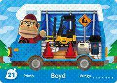 Boyd #21 [Animal Crossing Welcome Amiibo] - Amiibo Cards