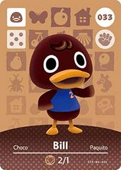 Bill #033 [Animal Crossing Series 1] - Amiibo Cards