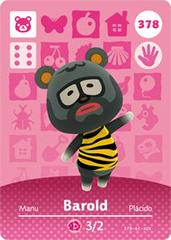 Barold #378 [Animal Crossing Series 4] - Amiibo Cards