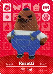 Resetti #309 [Animal Crossing Series 4] - Amiibo Cards