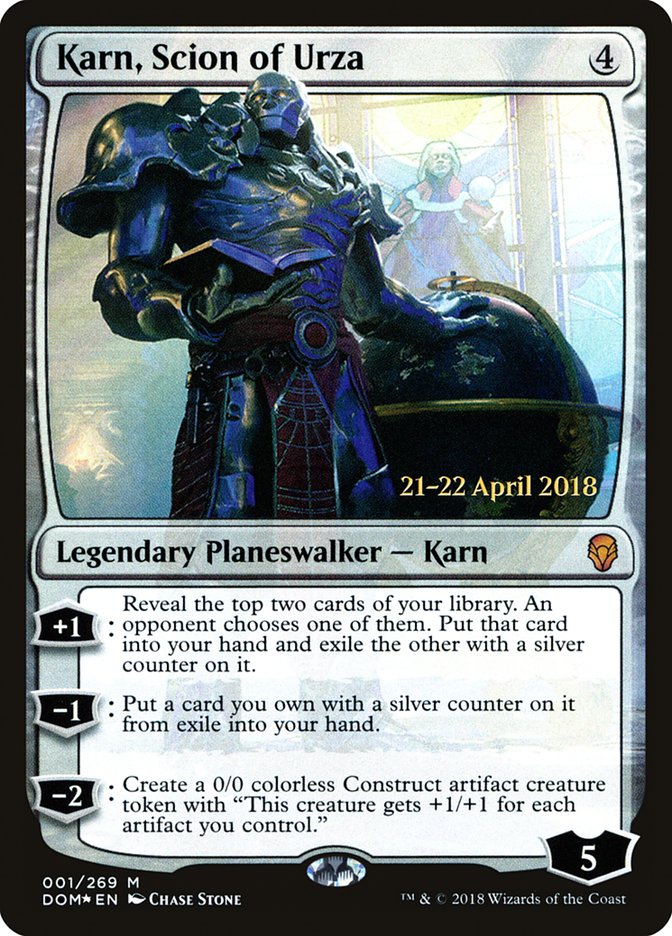 Karn, descendant d'Urza (Avant-première) [Promos d'Avant-première Dominaria]