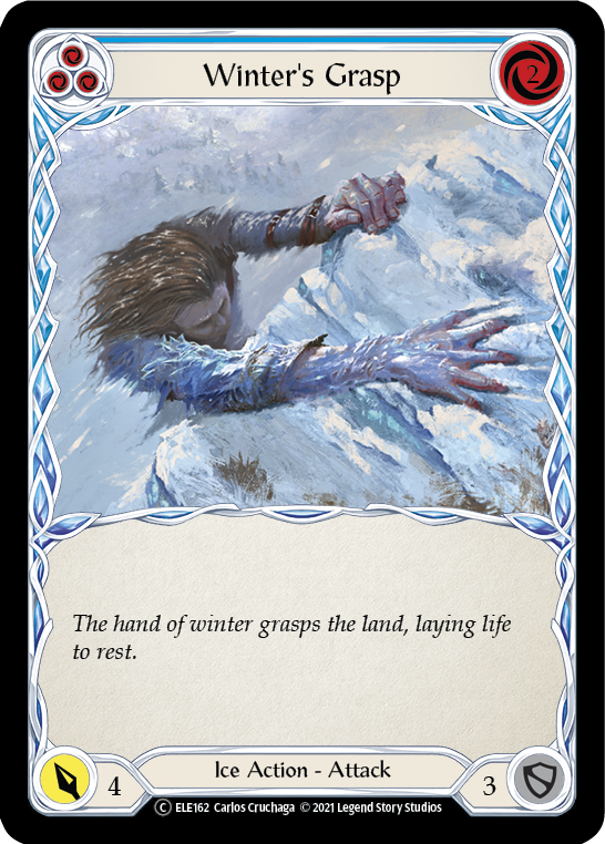 Winter's Grasp (Blue) [U-ELE162] Unlimited Rainbow Foil