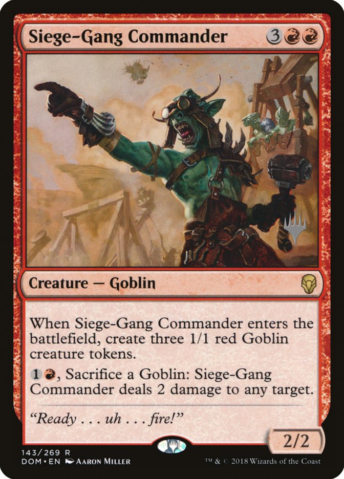 Commandant de gang de siège (pack promotionnel) [Dominaria Promos] 