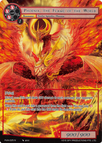 Phoenix, the Flame of the World (Full Art) (PofA-025) [Alice Origin IV: Prologue of Attoractia]