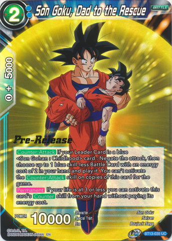 Son Goku, Dad to the Rescue (BT13-035) [Supreme Rivalry Prerelease Promos]