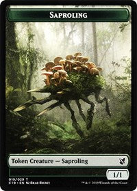 Saproling // Morph Token de doble cara [Tokens de Commander 2019] 