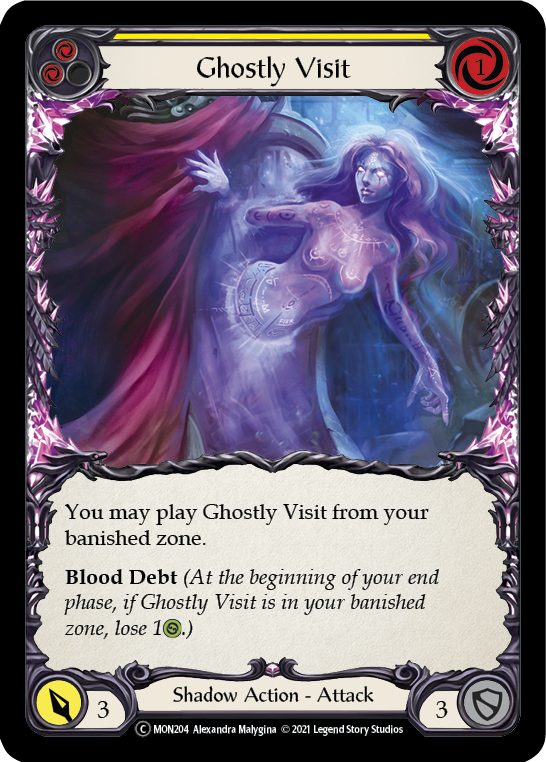 Ghostly Visit (Yellow) [U-MON204-RF] Unlimited Rainbow Foil