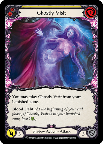 Ghostly Visit (Yellow) [U-MON204-RF] Unlimited Rainbow Foil