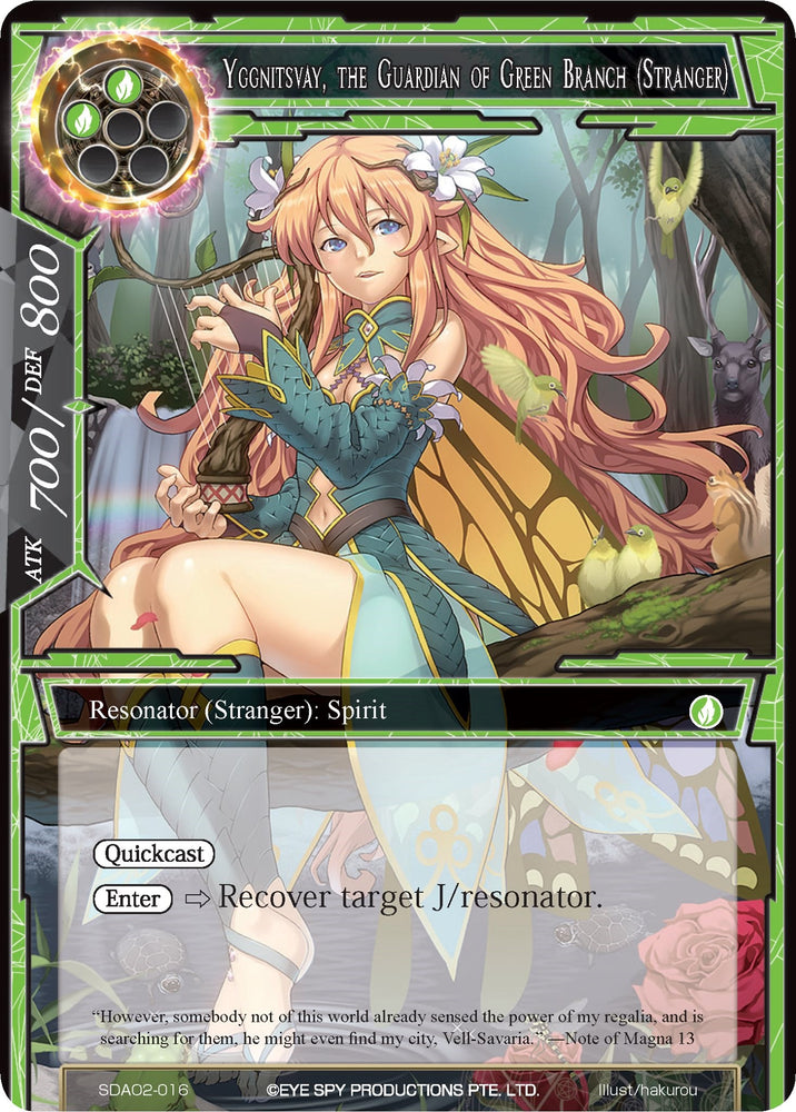 Yggnitsvay, the Guardian of Green Branch (Stranger) (SDAO2-016) [Alice Origin II Starter Deck]