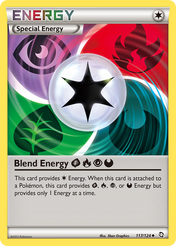 Blend Energy GrassFirePsychicDarkness (117/124) [Black &amp; White: Dragons Exalted] 