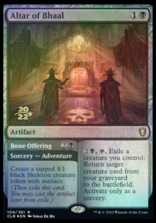 Altar of Bhaal // Ofrenda de hueso [Commander Legends: Battle for Baldur's Gate Prerelease Promos] 