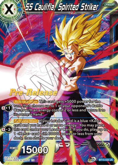 SS Caulifla, Spirited Striker (BT15-034) [Promociones de presentación de Saiyan Showdown] 