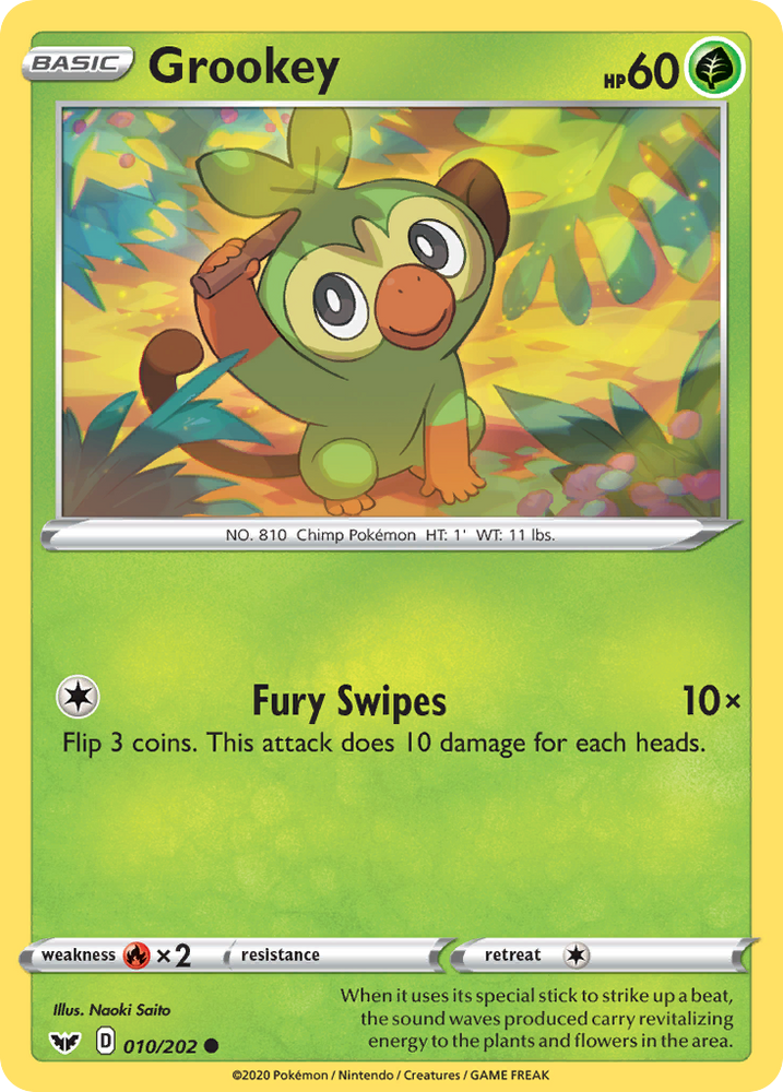 Grookey (10/202) [Épée et Bouclier : Ensemble de base] 