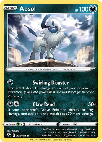 Absol (097/189) (Mazo temático exclusivo) [Espada y escudo: Resplandor astral] 