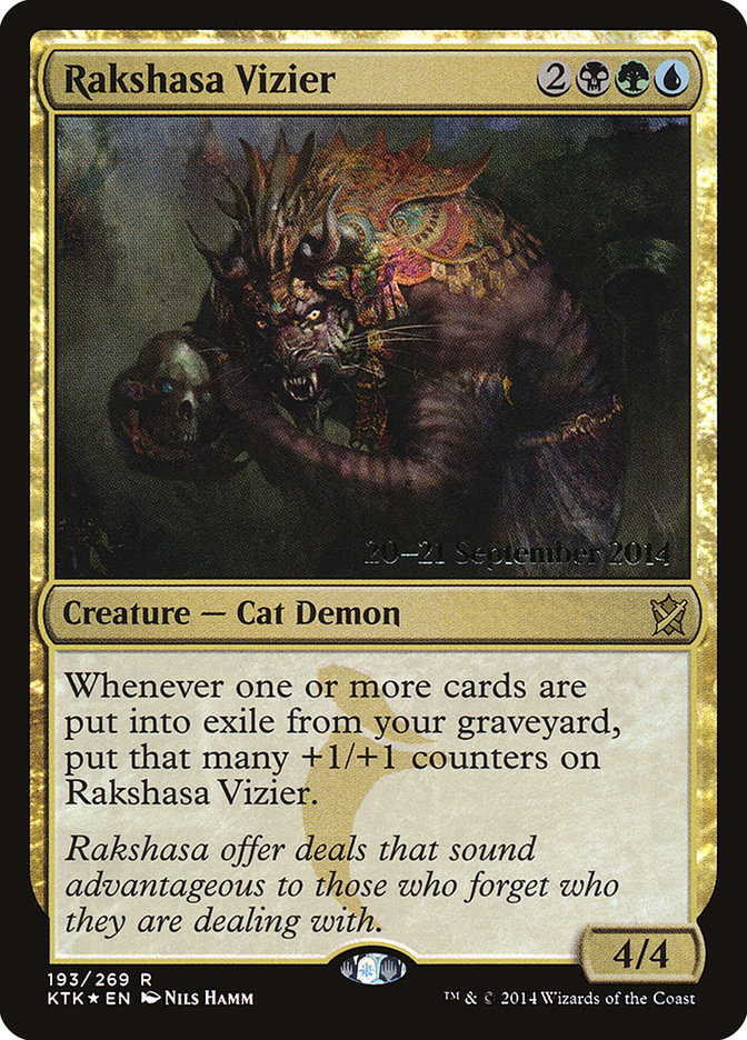 Rakshasa Vizier  (Prerelease) [Khans of Tarkir Prerelease Promos]