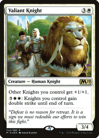 Valiant Knight  (Prerelease) [Core Set 2019 Prerelease Promos]