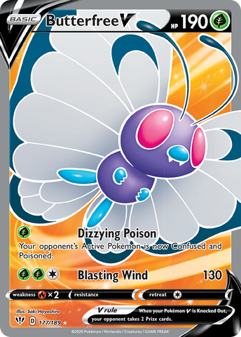 Butterfree V (177/189) [Épée &amp; Bouclier : Ténèbres en feu] 