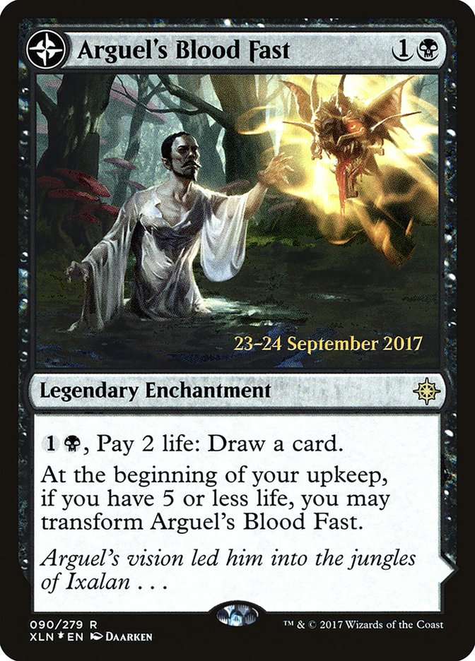 Arguel's Blood Fast // Temple of Aclazotz  (Prerelease) [Ixalan Prerelease Promos]