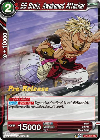 SS Broly, atacante despierto (BT15-021) [Promociones de presentación de Saiyan Showdown] 