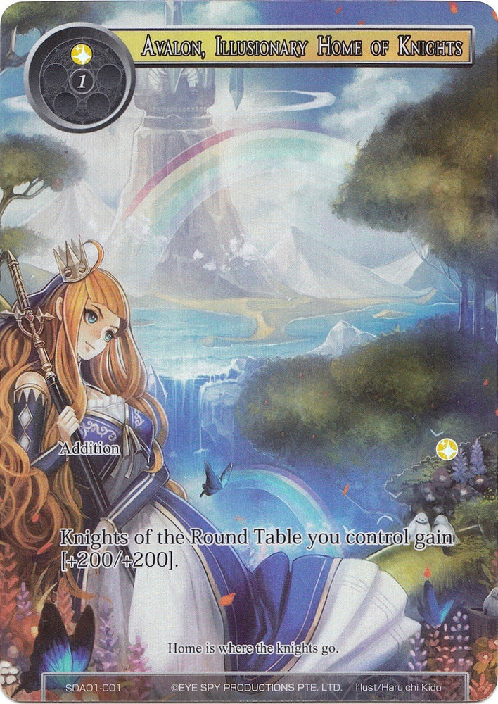 Avalon, Illusionary Home of Knights (Full Art) (SDAO1-001) [Alice Origin Starter Deck]