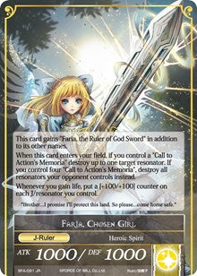 Memoria of the Seven Lands // Faria, Chosen Girl (BFA-091/JR) [Battle for Attoractia]