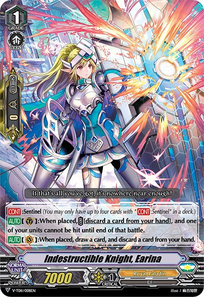 Indestructible Knight, Earina (V-TD11/008EN) [Altmile]