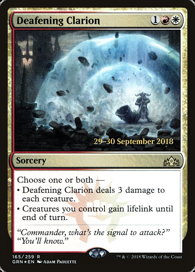 Deafening Clarion (Prelanzamiento) [Promociones de presentación de Guilds of Ravnica] 