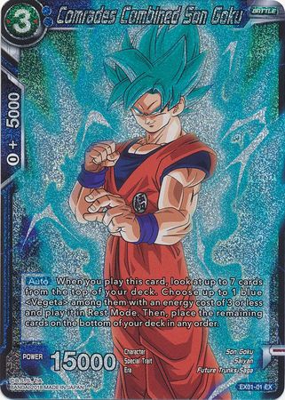 Camaradas Combined Son Goku (Foil) (EX01-01) [Mighty Heroes] 