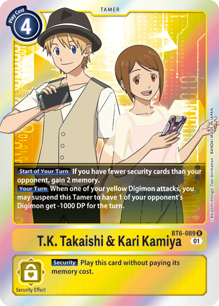 TK Takaishi &amp; Kari Kamiya [BT6-089] [Doble diamante] 
